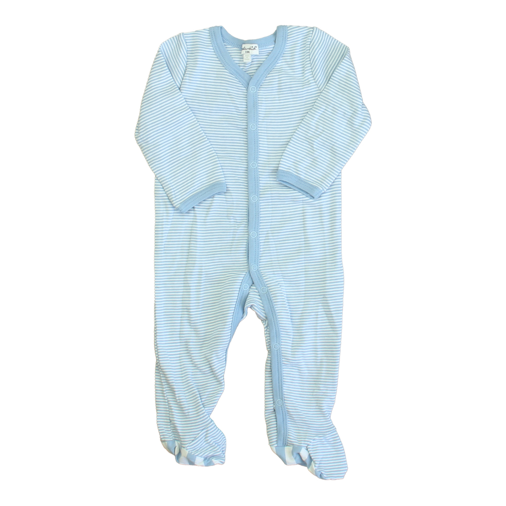 Spendid Boys Blue | White 1-piece footed Pajamas size: 3-6 Months